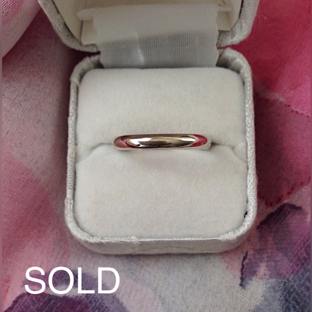 Unisex 3mm 14kt White Gold Wedding Band